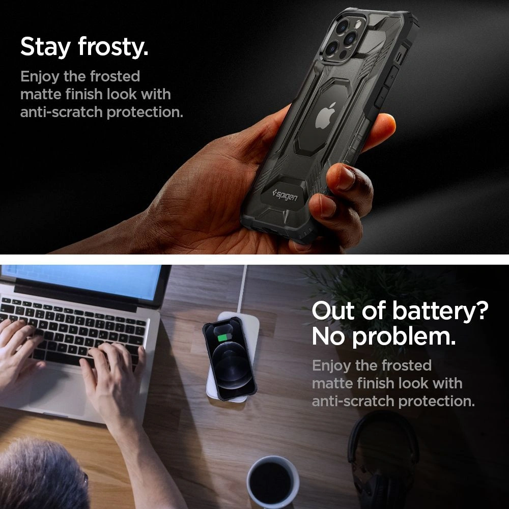 Hurtownia GSM - Etui Spigen Nitro Force Apple iPhone 12 Pro Max Matte Black - SPN1509BLK - {ean13} - Hurt