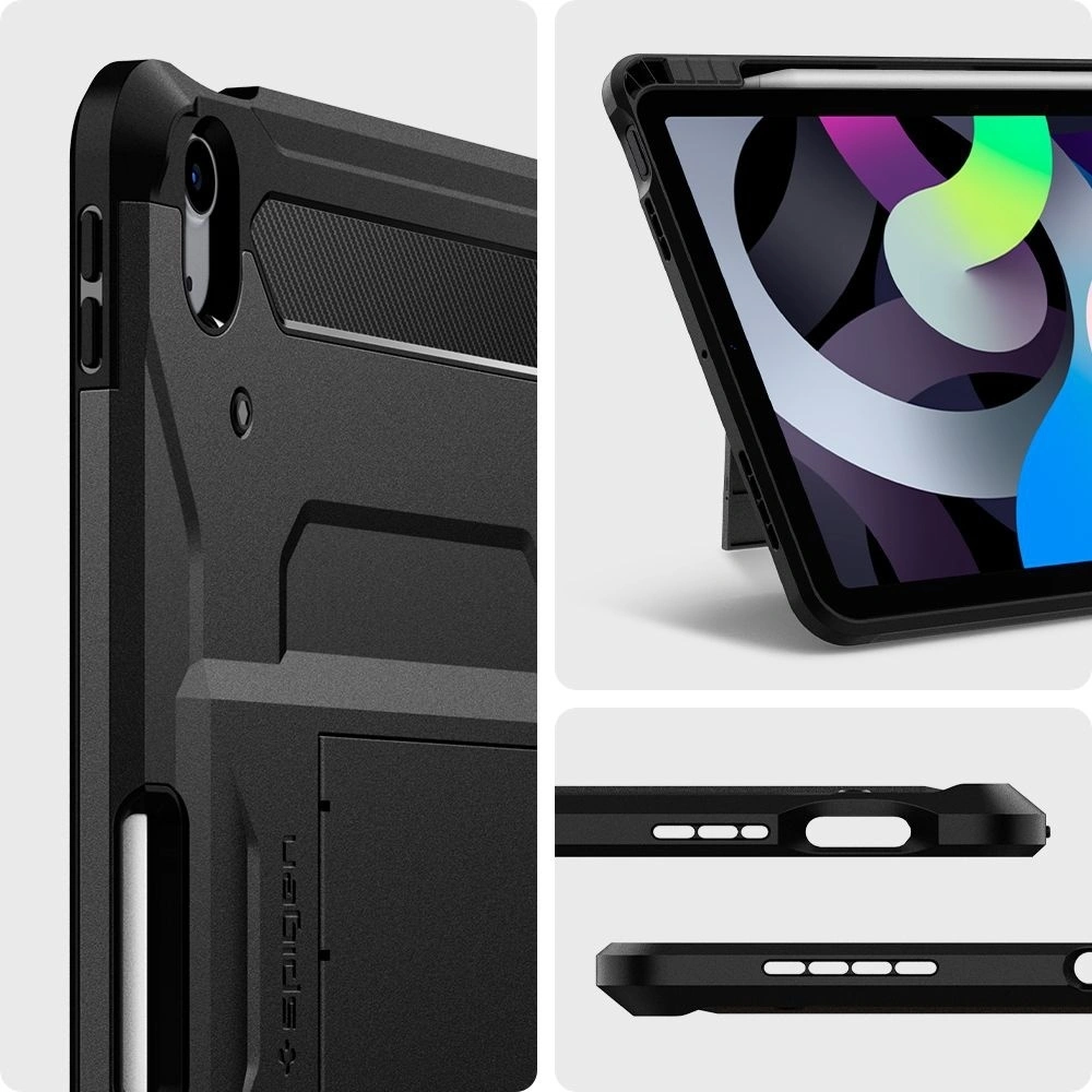 Hurtownia GSM - Etui Spigen Tough Armor Pro Apple iPad Air 10.9 2020/2022 (4. i 5. generacji) / iPad Air 11 2024 (6. generacji) Black - SPN1510BLK - {ean13} - Hurt