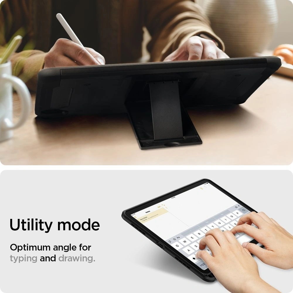 Hurtownia GSM - Etui Spigen Tough Armor Pro Apple iPad Air 10.9 2020/2022 (4. i 5. generacji) / iPad Air 11 2024 (6. generacji) Black - SPN1510BLK - {ean13} - Hurt