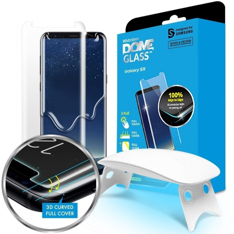 Hurtownia Whitestone Dome - 8809365402526 - [KOSZ] - Szkło hartowane z klejem UV Whitestone Dome Glass Samsung Galaxy S9 Plus - B2B homescreen
