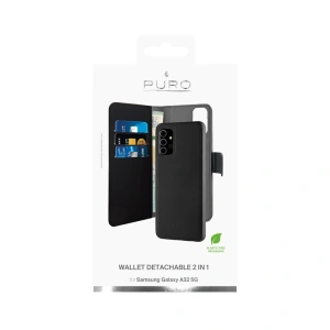 Hurtownia GSM - Etui PURO Wallet Detachable 2w1 Samsung Galaxy A32 5G (czarny) - PUR401BLK - {ean13} - Hurt