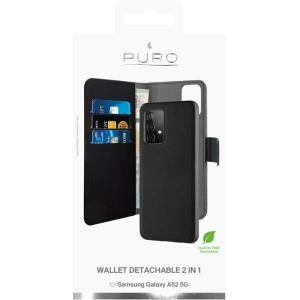 Hurtownia GSM - Etui PURO Wallet Detachable 2w1 Samsung Galaxy A52/A52s (czarny) - PUR402BLK - {ean13} - Hurt