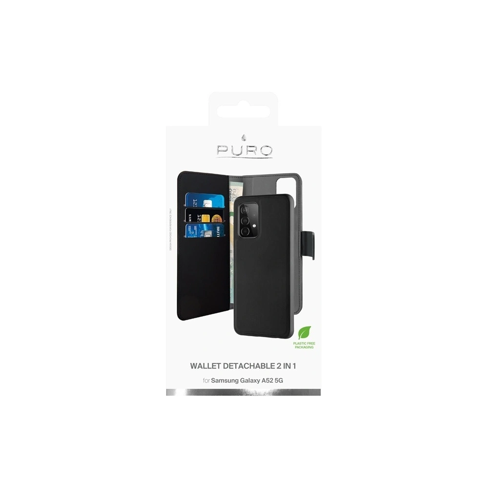 Wholesale PURO Wallet Detachable 2in1 Samsung Galaxy A52/A52s (black) - PUR402BLK - {ean13} - Hurt