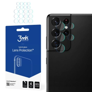 Hurtownia GSM - Szkło hybrydowe na obiektyw aparatu 3MK Lens Protection Samsung Galaxy S21 Ultra [4 PACK] - 3MK1466 - {ean13} - Hurt