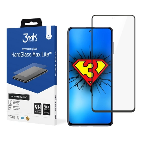 Szkło hartowane 3MK HardGlass Max Lite Samsung Galaxy M51 czarne