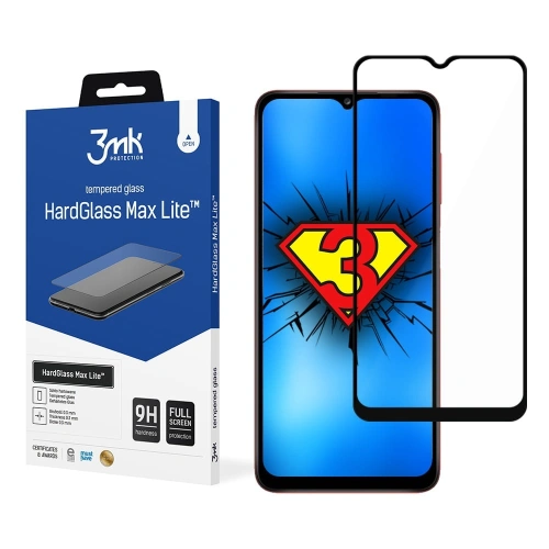 Szkło hartowane 3MK HardGlass Max Lite Samsung Galaxy A02s czarne