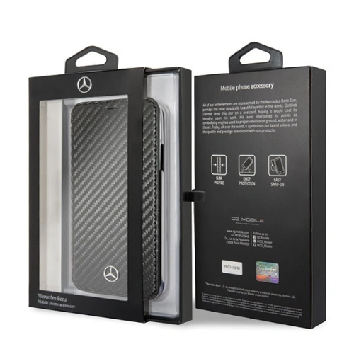 Etui Mercedes MEFLBKPXCFBK Apple iPhone X book czarny/black