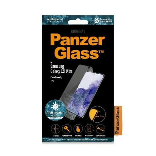 Folia PanzerGlass TPU Samsung Galaxy S21 Ultra Case Friendly Antibacterial