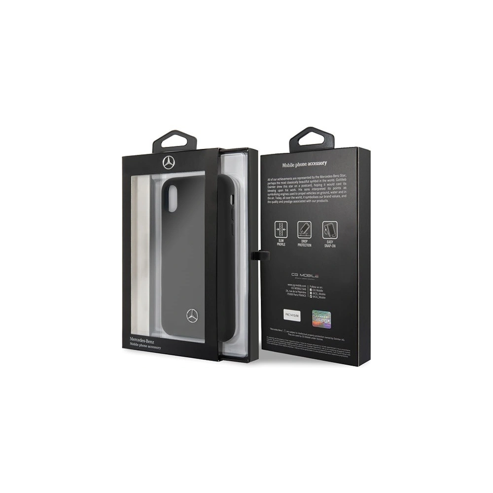 Hurtownia GSM - Etui Mercedes MEHCPXSILBK Apple iPhone X/XS hardcase czarny/black Silicone Line - MRS023BLK - {ean13} - Hurt