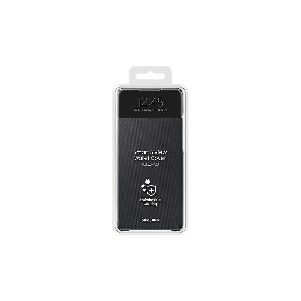 Wholesale Samsung Galaxy A72 5G EF-EA725PB black S View Wallet Cover - SMG394BLK - {ean13} - Hurt