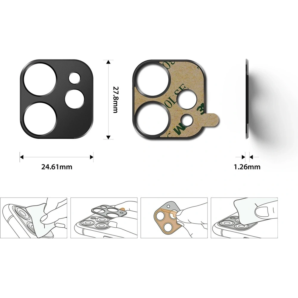 Hurtownia GSM - Nakładka Ringke Camera Styling Apple iPhone 12 Black - RGK1362BLK - {ean13} - Hurt