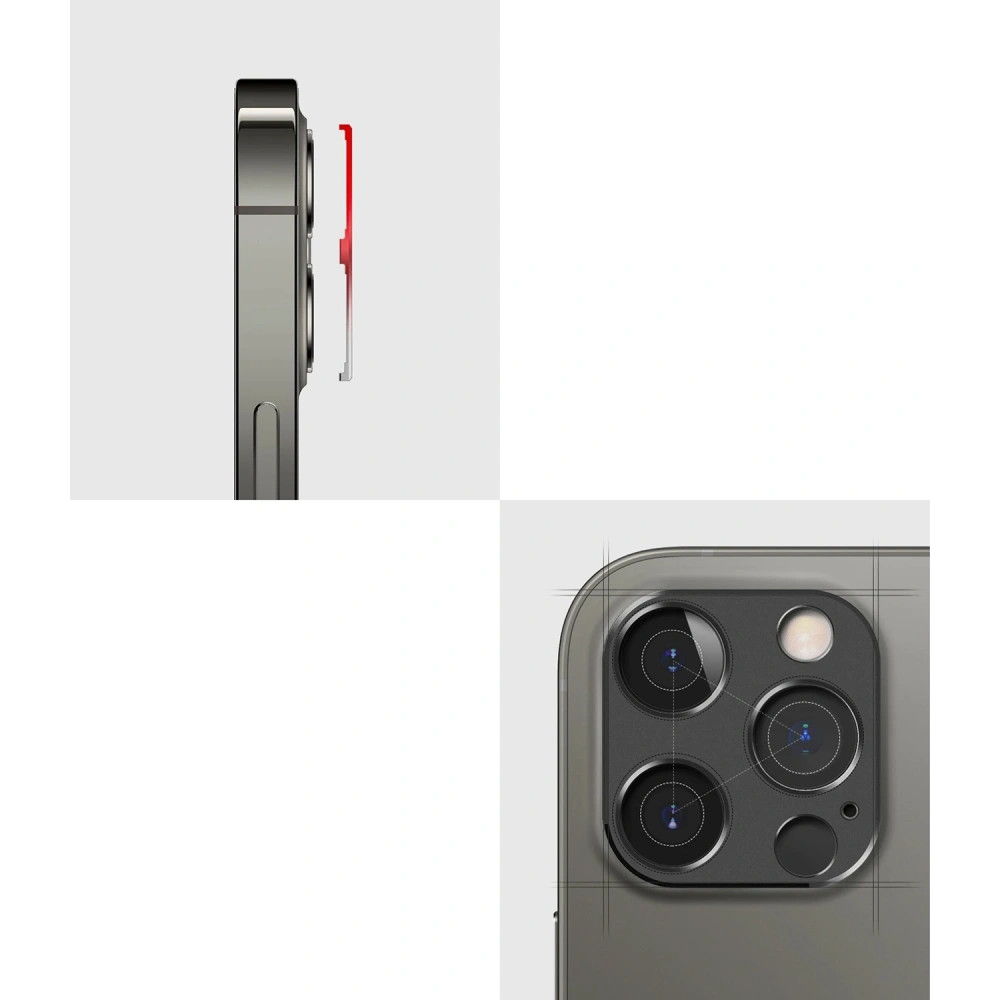 Hurtownia GSM - Nakładka Ringke Camera Styling Apple iPhone 12 Pro Max Silver - RGK1368SLV - {ean13} - Hurt