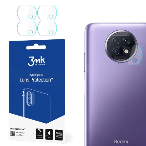 Szkło hybrydowe na obiektyw aparatu 3MK Lens Protection Redmi Note 9T 5G [4 PACK]