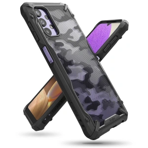 Etui Ringke Fusion-X Design Samsung Galaxy A32 5G Camo (Moro) Black