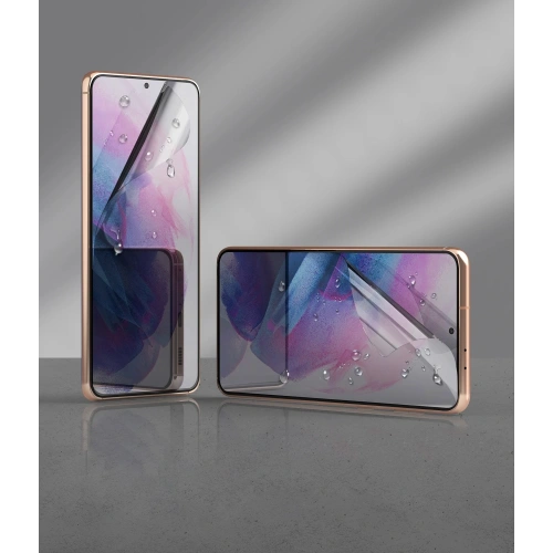 2x folia Samsung Galaxy S21 - Ringke Easy Flex - Home Screen