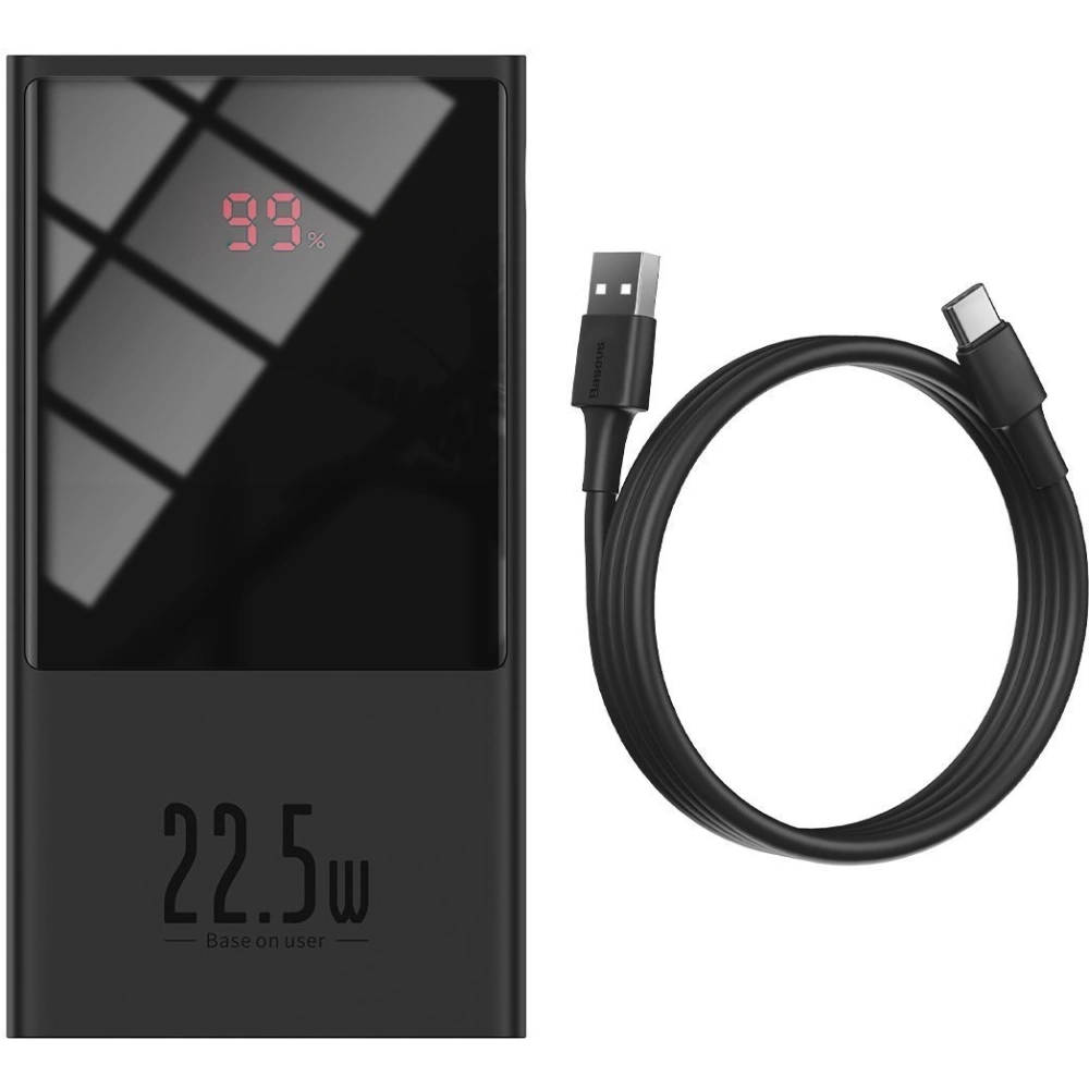 Wholesale Powerbank Baseus Super Mini, 10000mAh, USB + USB-C, SCP, QC 3.0, PD, 22.5W (black) - BSU2042BLK - {ean13} - Hurt