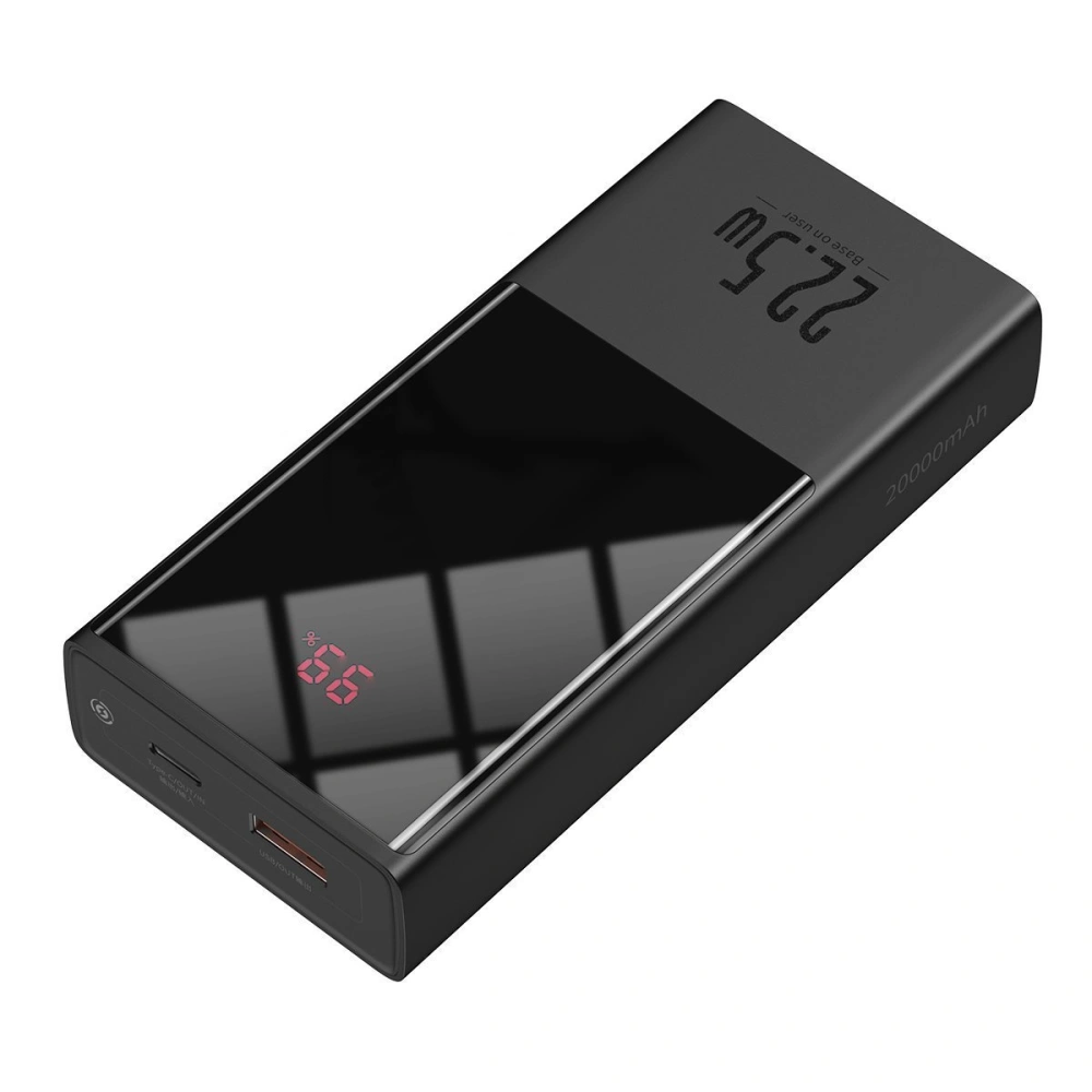 Hurtownia GSM - Powerbank Baseus Super Mini, 20000mAh, USB + USB-C, SCP, QC 3.0, PD, 22.5W (czarny) - BSU2043BLK - {ean13} - Hurt