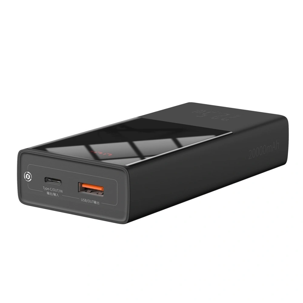 Hurtownia GSM - Powerbank Baseus Super Mini, 20000mAh, USB + USB-C, SCP, QC 3.0, PD, 22.5W (czarny) - BSU2043BLK - {ean13} - Hurt