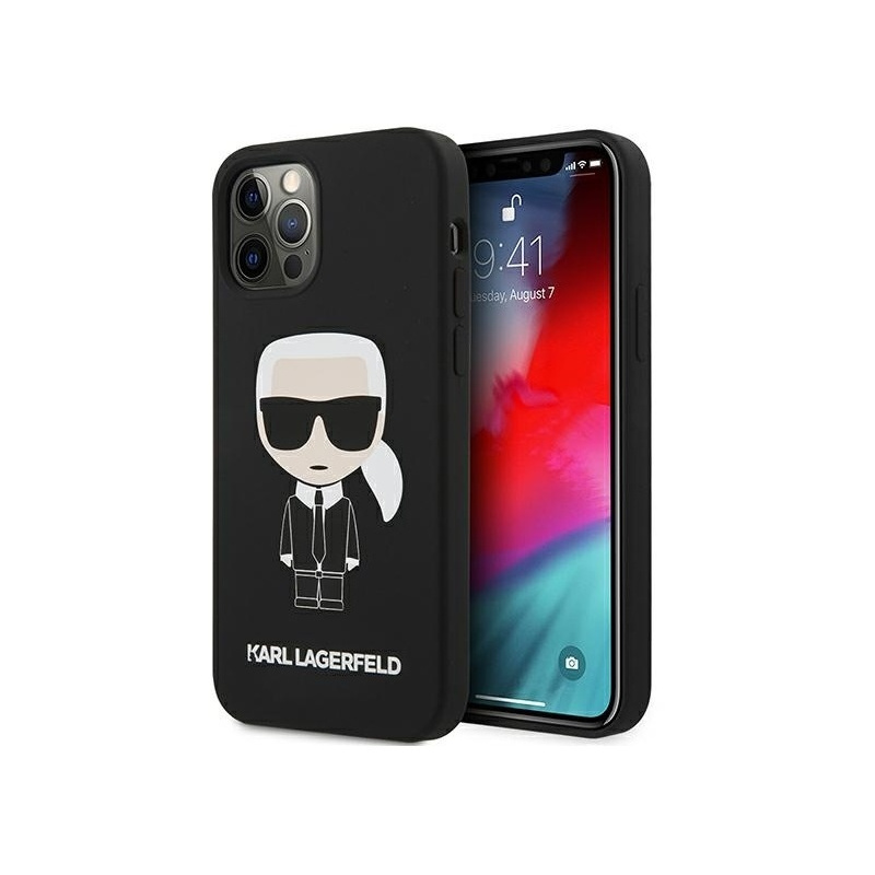 Hurtownia Karl Lagerfeld - 3700740488935 - KLD468BLK - Etui Karl Lagerfeld KLHCP12LSLFKBK Apple iPhone 12 Pro Max hardcase czarny/black Silicone Iconic - B2B homescreen