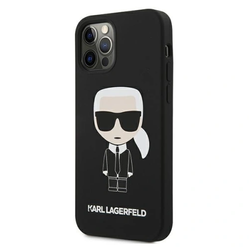Etui Karl Lagerfeld KLHCP12MSLFKBK Apple iPhone 12/12 Pro hardcase czarny/black Silicone Iconic