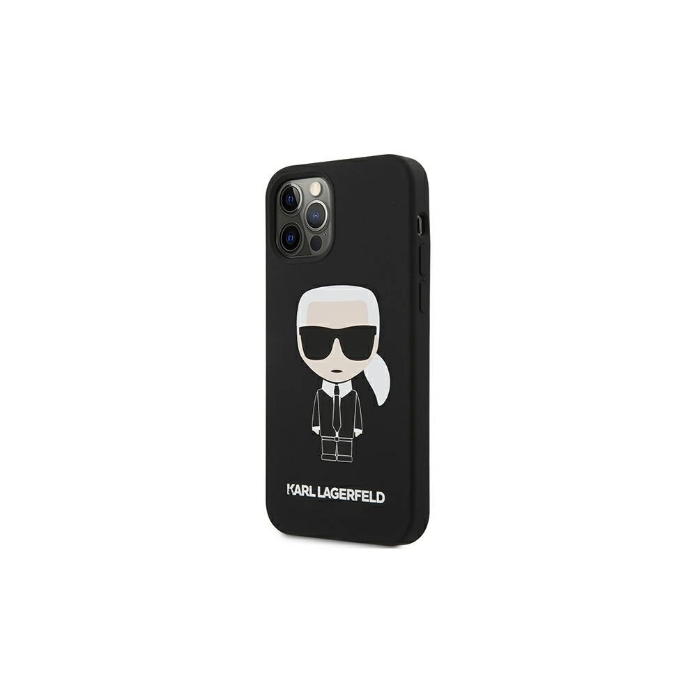 Wholesale Karl Lagerfeld KLHCP12MSLFKBK Apple iPhone 12/12 Pro hardcase black Silicone Iconic - KLD471BLK - {ean13} - Hurt