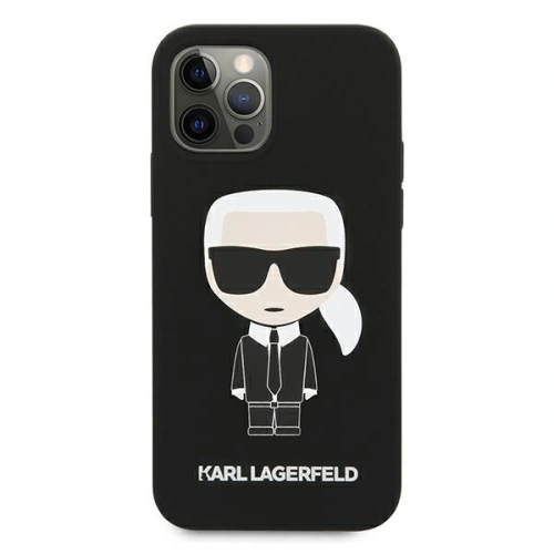 Etui Karl Lagerfeld KLHCP12MSLFKBK Apple iPhone 12/12 Pro hardcase czarny/black Silicone Iconic