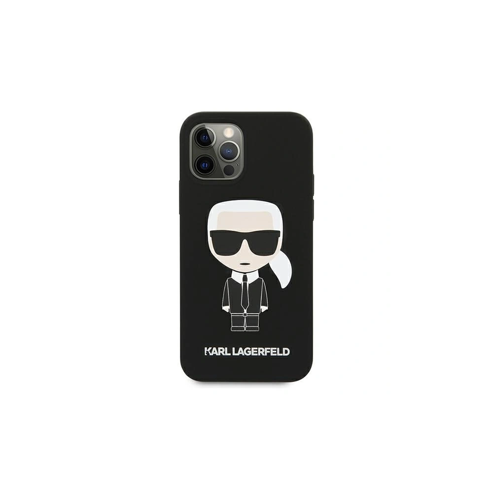 Wholesale Karl Lagerfeld KLHCP12MSLFKBK Apple iPhone 12/12 Pro hardcase black Silicone Iconic - KLD471BLK - {ean13} - Hurt