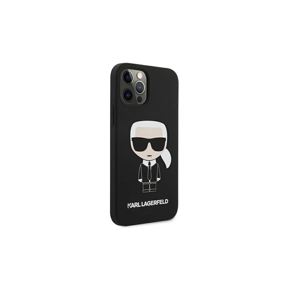 Hurtownia GSM - Etui Karl Lagerfeld KLHCP12MSLFKBK Apple iPhone 12/12 Pro hardcase czarny/black Silicone Iconic - KLD471BLK - {ean13} - Hurt