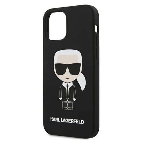 Etui Karl Lagerfeld KLHCP12MSLFKBK Apple iPhone 12/12 Pro hardcase czarny/black Silicone Iconic