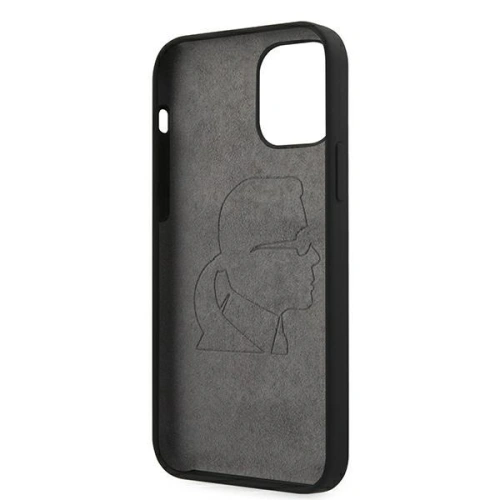 Etui Karl Lagerfeld KLHCP12MSLFKBK Apple iPhone 12/12 Pro hardcase czarny/black Silicone Iconic