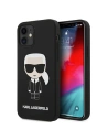 Karl Lagerfeld KLHCP12SSLFKBK Apple iPhone 12 mini hardcase black Silicone Iconic