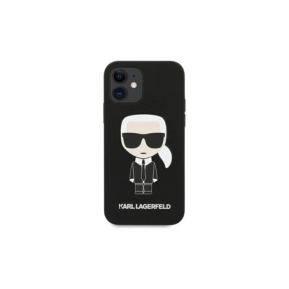 Hurtownia GSM - Etui Karl Lagerfeld KLHCP12SSLFKBK Apple iPhone 12 mini hardcase czarny/black Silicone Iconic - KLD473BLK - {ean13} - Hurt