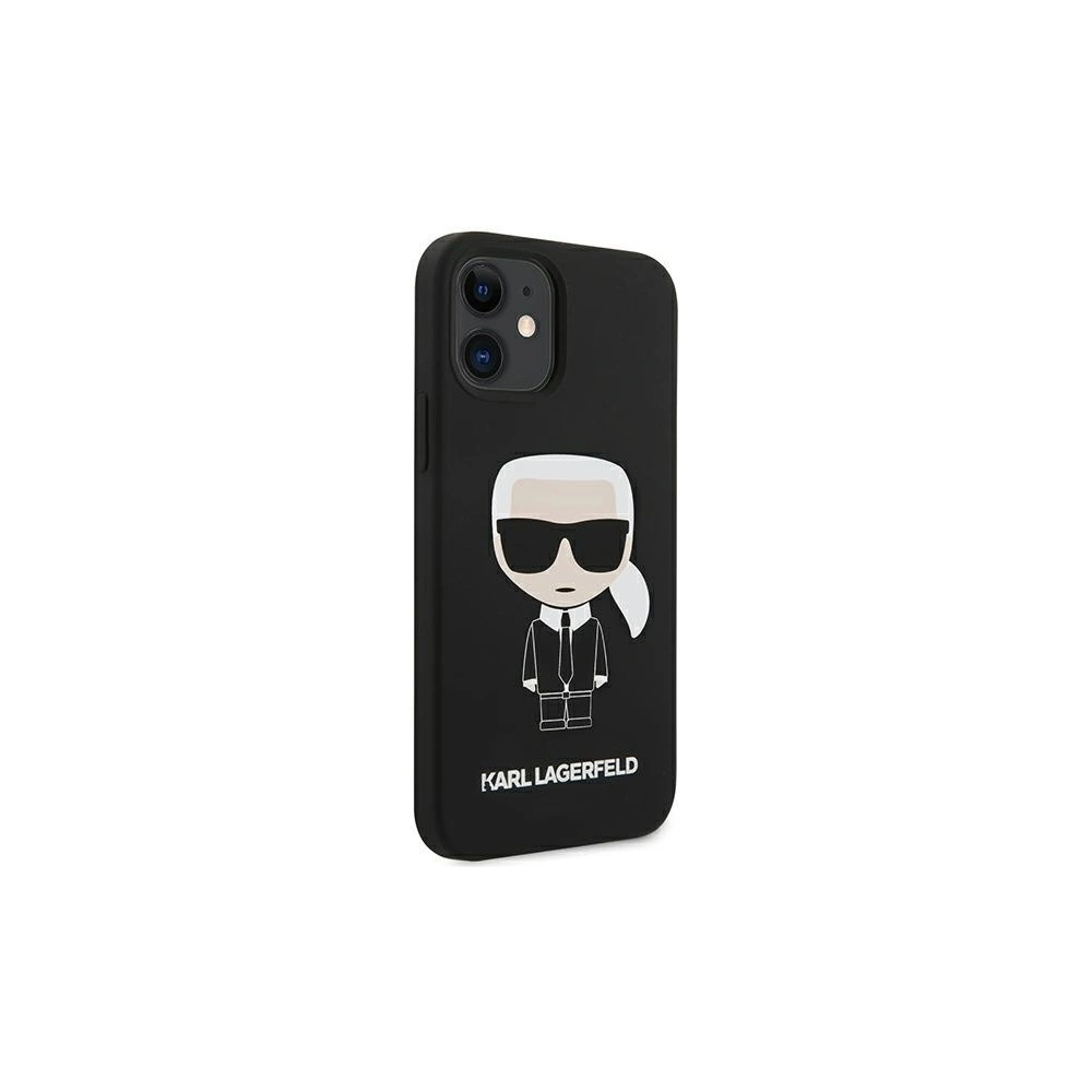 Wholesale Karl Lagerfeld KLHCP12SSLFKBK Apple iPhone 12 mini hardcase black Silicone Iconic - KLD473BLK - {ean13} - Hurt