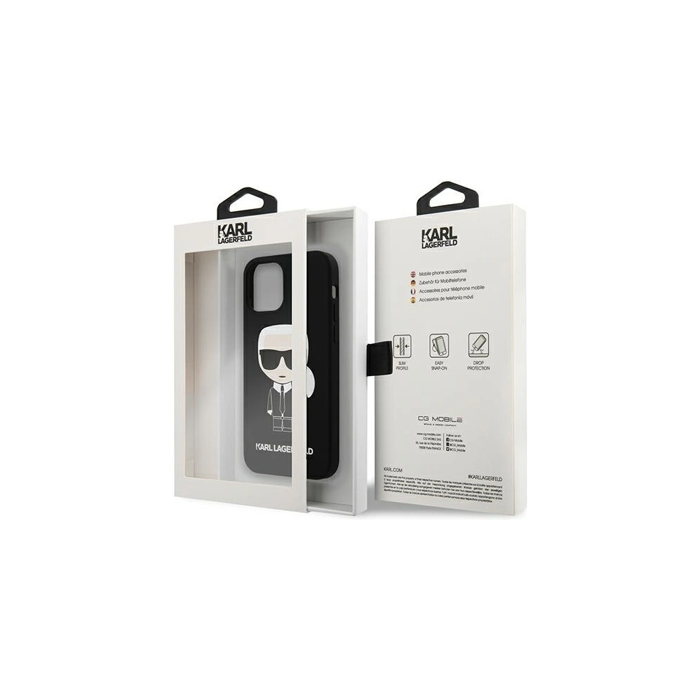Wholesale Karl Lagerfeld KLHCP12SSLFKBK Apple iPhone 12 mini hardcase black Silicone Iconic - KLD473BLK - {ean13} - Hurt