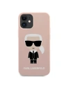 Wholesale Karl Lagerfeld KLHCP12SSLFKPI Apple iPhone 12 mini hardcase light pink Silicone Iconic - KLD474PNK - {ean13} - Hurt