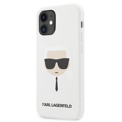 Etui Karl Lagerfeld KLHCP12SSLKHWH Apple iPhone 12 mini biały/white hardcase Silicone Karl`s Head