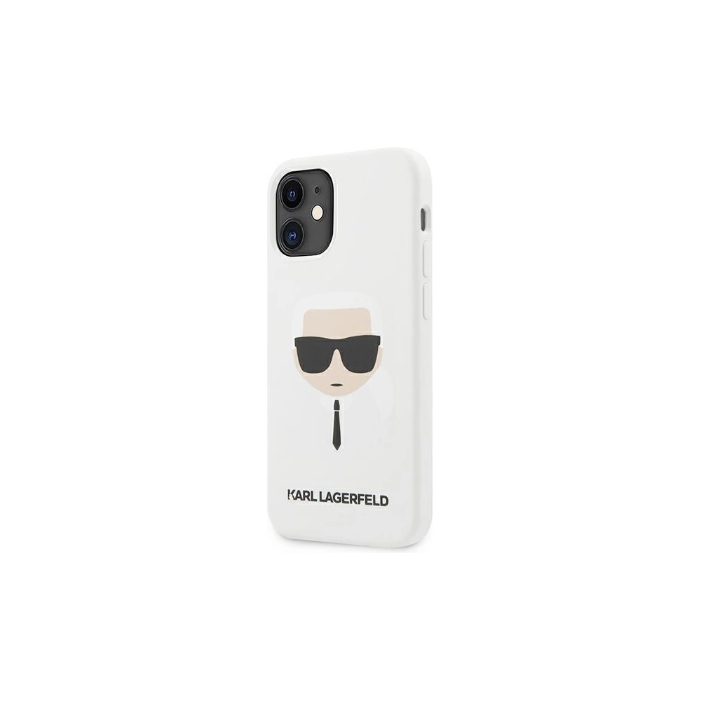 Hurtownia GSM - Etui Karl Lagerfeld KLHCP12SSLKHWH Apple iPhone 12 mini biały/white hardcase Silicone Karl`s Head - KLD475WHT - {ean13} - Hurt