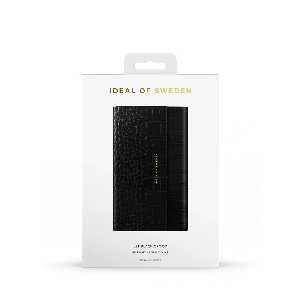 Hurtownia GSM - Etui iDeal of Sweden Clutch Apple iPhone SE 2022/SE 2020/8/7 (Jet Black Croco) - IDS404JETBLKCRO - {ean13} - Hurt