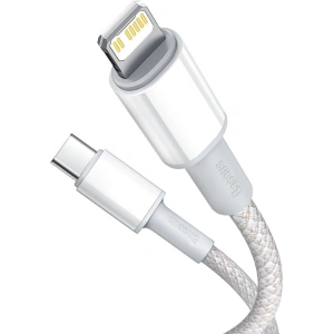 USB-C to Lightning Baseus High Density Braided Cable, 20W, PD, 2m (white)