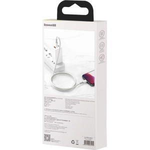 Kabel USB-C do Lightning Baseus High Density Braided, 20W, PD, 2m (biały)