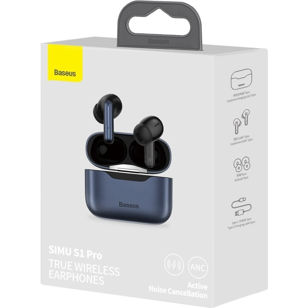Wholesale Baseus S1 Pro Tarnish TWS earphones with ANC, Bluetooth 5.1 - BSU2047 - {ean13} - Hurt