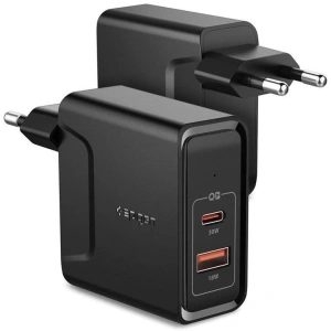 Spigen PowerArc ArcStation F211 Network Charger USB-C 30W, USB-A 18W Black