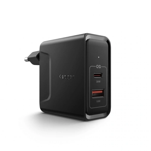 Ładowarka sieciowa Spigen PowerArc ArcStation F211 USB-C 30W, USB-A 18W Black