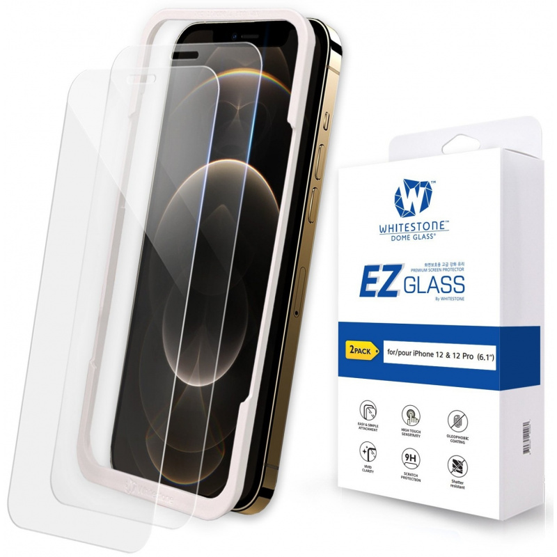 Hurtownia Whitestone Dome - 8809365404513 - WSD049 - Szkło hartowane Whitestone EZ Glass Apple iPhone 12/12 Pro [2 PACK] - B2B homescreen