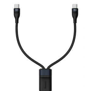 Baseus Flash Series 2-in-1 Cable Type-c to 2x Type-C, 100W, 1.5m Black