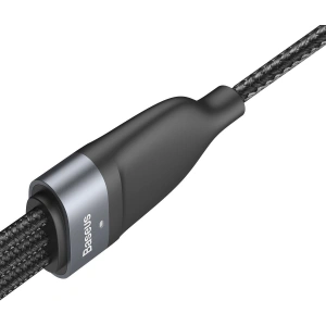 Kabel USB 3w1 Baseus Flash Series, USB / USB-C do USB-C + micro USB + Lightning, 100W, 1.2m (czarny)