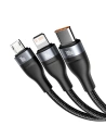 Hurtownia GSM - Kabel USB 3w1 Baseus Flash Series, USB / USB-C do USB-C + micro USB + Lightning, 100W, 1.2m (czarny) - BSU2051BLK - {ean13} - Hurt