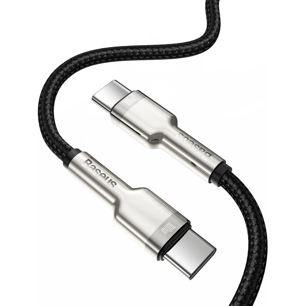 Hurtownia GSM - Kabel USB-C do USB-C Baseus Cafule, 100W, 1m (czarny) - BSU2052BLK - {ean13} - Hurt