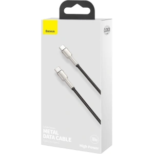 Cable USB-C to USB-C Baseus Cafule, 100W, 1m (black)