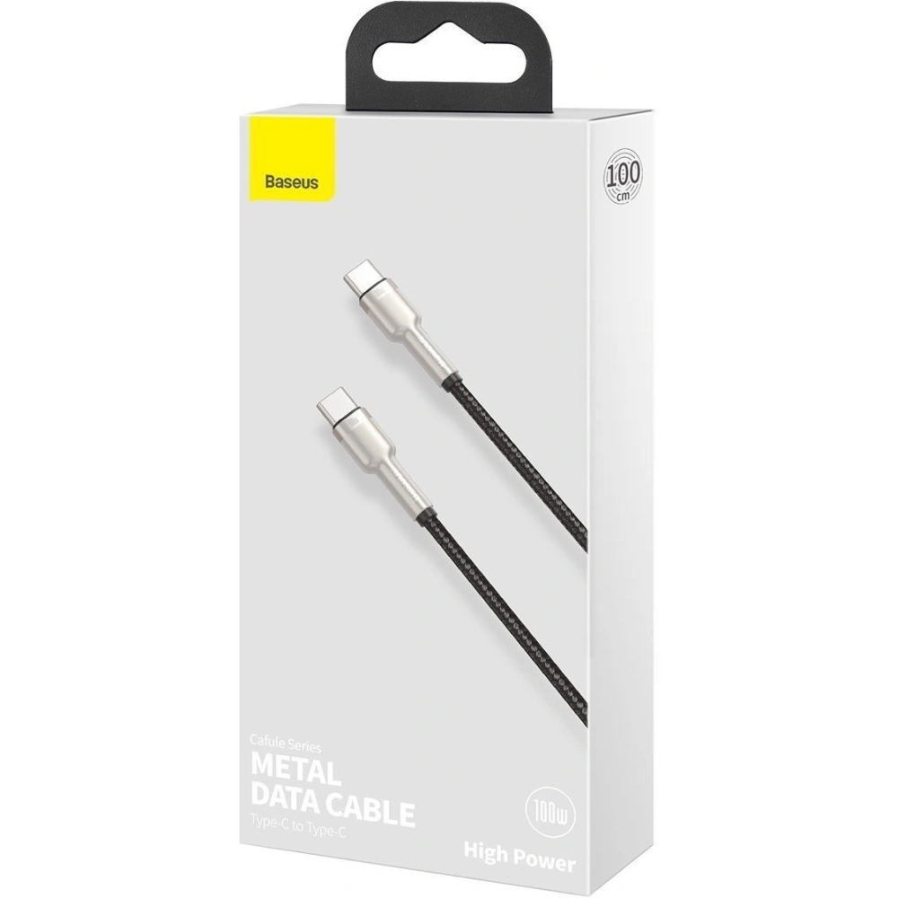 Wholesale Cable USB-C to USB-C Baseus Cafule, 100W, 1m (black) - BSU2052BLK - {ean13} - Hurt